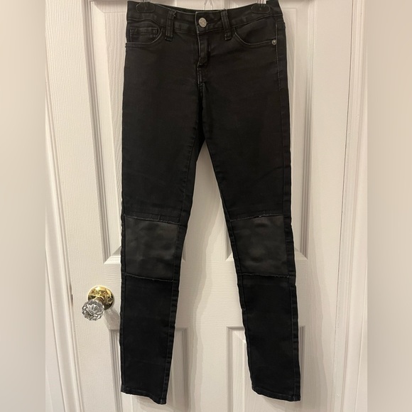 Vintage Havana Other - Black Vintage Havana Jeans with Leather Knee Patches